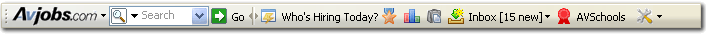 Stay connected to us - and get so much more - with the Avjobs - Aviation Industry Employment Community Toolbar! 